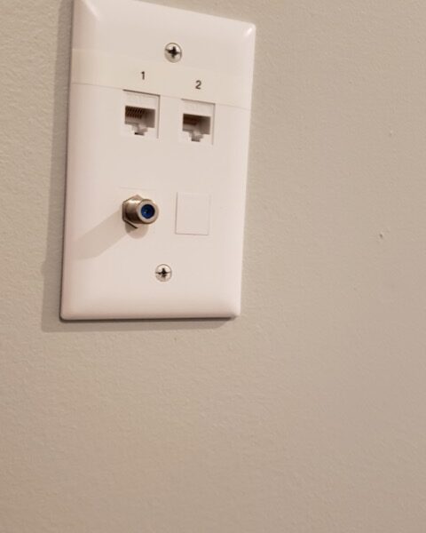 Home Office Cat6 and Coaxial Wall Plate